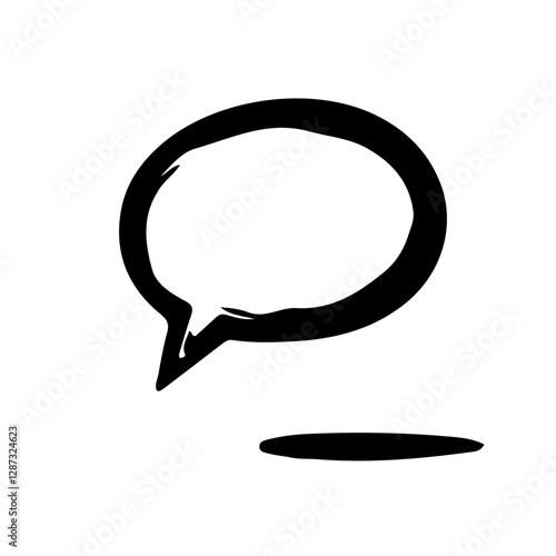 Minimalistic rounded speech bubble, simple vector design, clean lines, SVG format