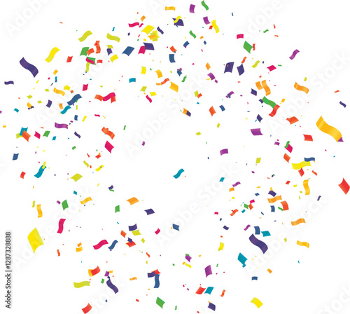 confetti background Stunning confetti that zigzag down for the celebration. Festive decoration vector illustration, Party Decorations, Invitations