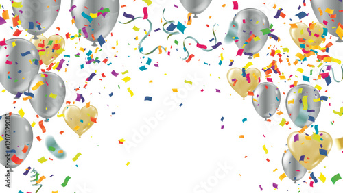 Banner template vector background design beautiful balloon illustration Perfect for Celebrations, Party Decorations, Invitations, and Creative Projects