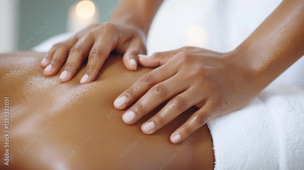 Relaxing Massage Therapy Session with Warm Oil and Soft Touch
