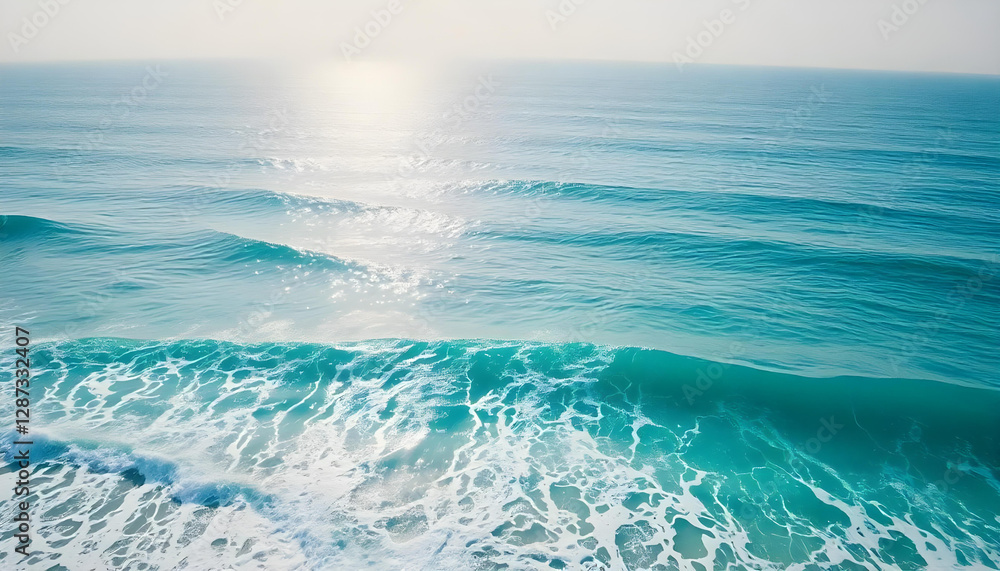 Fototapeta premium sea waves and blue sky