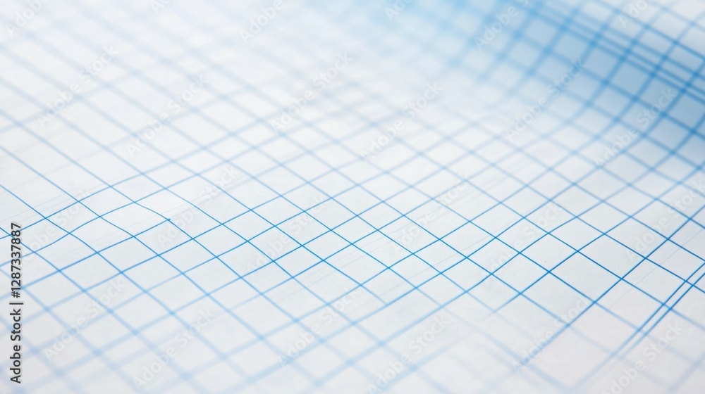 Close-up of graph paper with soft light, creating a subtle texture and pattern. Close-up of graph paper with soft light, creating a subtle texture and pattern.