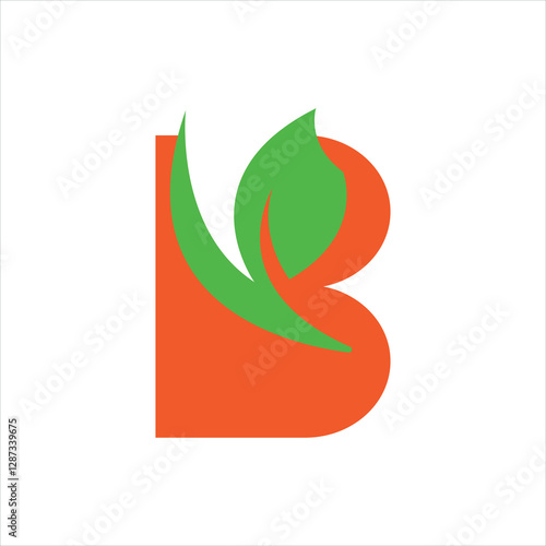 paper letter B. flower letters. Vintage ornament initial Alphabet. Logo vector
