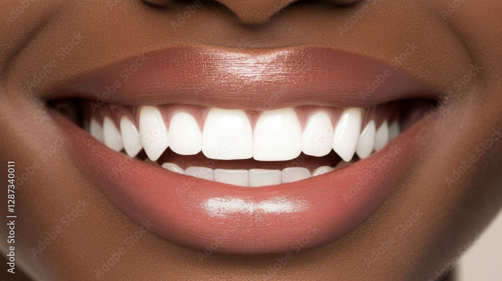 Close-up of a woman's bright, healthy smile. A beautiful, confident grin. Close-up of a woman's bright, healthy smile. A beautiful, confident grin.