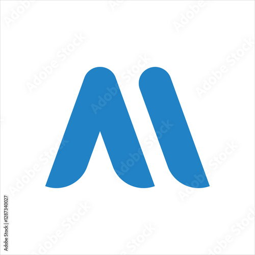 Logo letter M abstract unique with blank background
