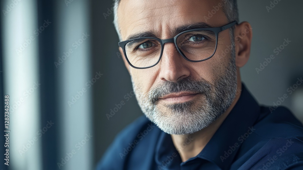 The expression is focused and calm, and the eyes are fixed on the camera, revealing wisdom and determination in the eyes The expression is focused and calm, and the eyes are fixed on the camera, revealing wisdom and determination in the eyes