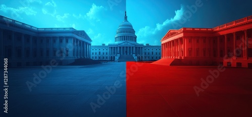 US Capitol Building Divided: A Symbolic Representation of Political Polarization