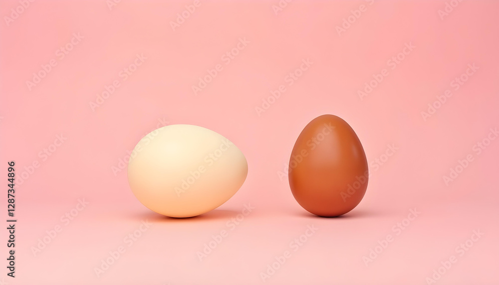 Fototapeta premium easter eggs on a white background