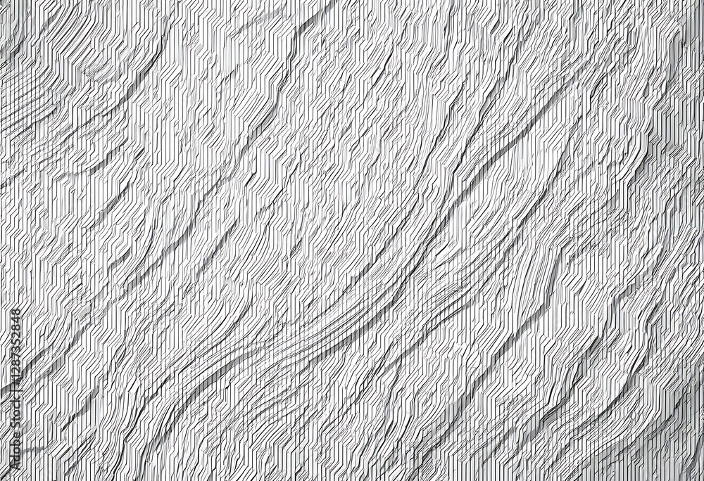 Fototapeta premium Abstract white lines and patterns creating texture and shadows