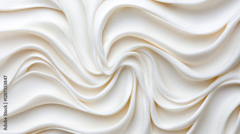 Elegant White Fabric Texture with Flowing Smooth Curves and Waves Elegant White Fabric Texture with Flowing Smooth Curves and Waves
