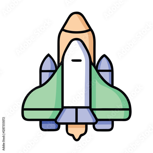Space Shuttle Launch Exploration Icon