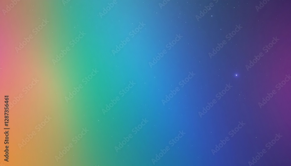 A beautiful rainbow spectrum with stars in the night sky A beautiful rainbow spectrum with stars in the night sky