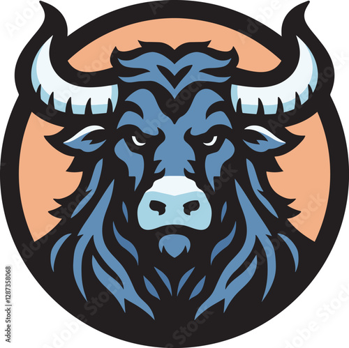 Minotaur head logo illustration