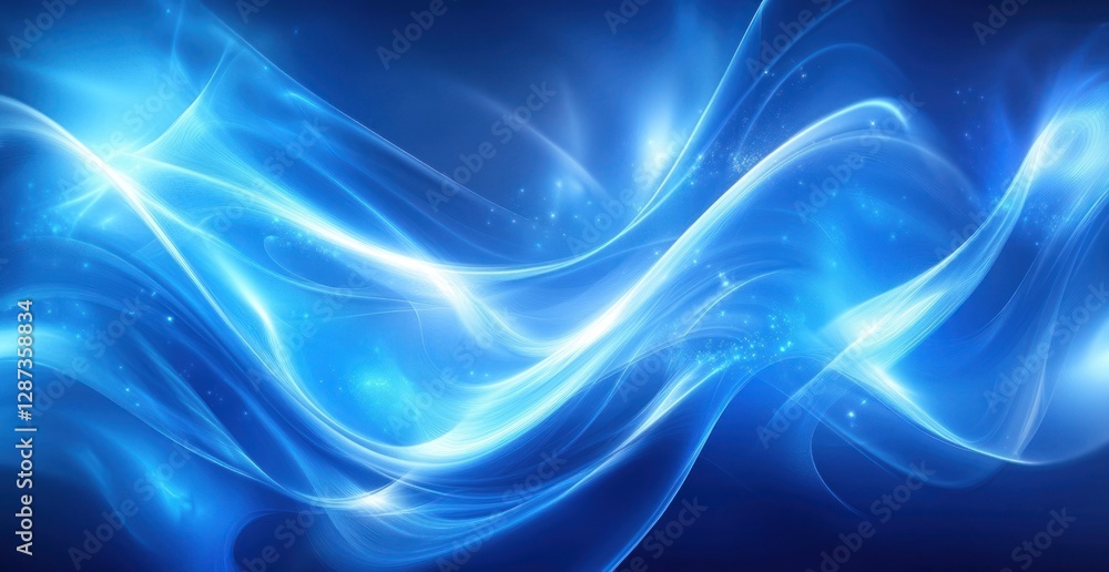 Abstract Blue Energy Waves: A Serene Digital Artwork Abstract Blue Energy Waves: A Serene Digital Artwork