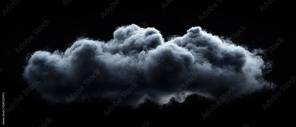 Fototapeta premium Dramatic Cloudscape Against Dark Backdrop Evoking Mystery and Atmospheric Serenity in Digital Art