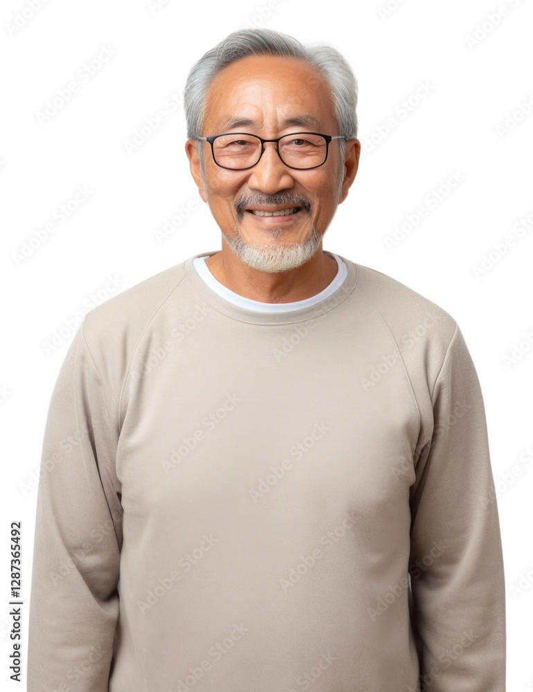 PNG An attractive asian old man glasses background portrait. PNG An attractive asian old man glasses background portrait.