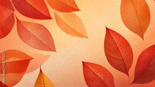 Wallpaper Mural Autumn Leaves Background in Warm Thanksgiving Colors With Abstract Patterns and Graceful Fall Foliage Design for Seasonal Celebrations and Artistic Creations Torontodigital.ca