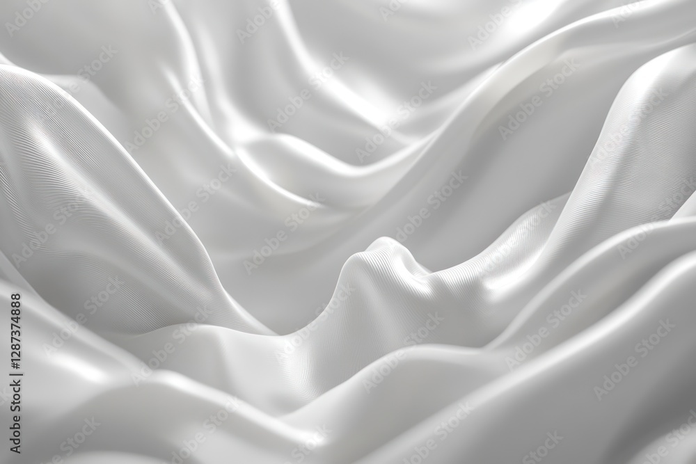 Elegant Draped White Silk Fabric Texture Elegant Draped White Silk Fabric Texture