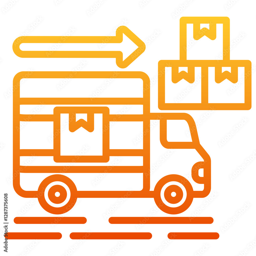 Naklejka premium Cargo Truck Icon