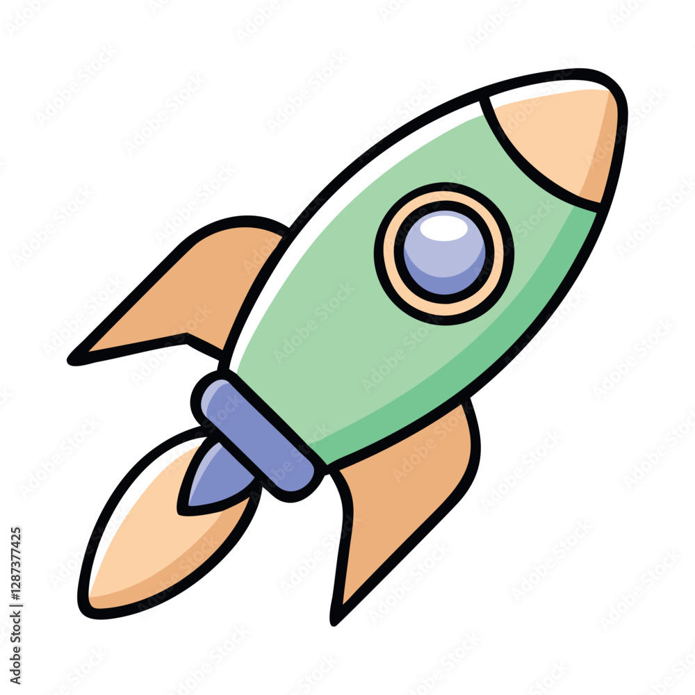 Rocket Ship Space Exploration Icon Rocket Ship Space Exploration Icon
