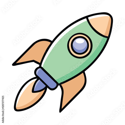 Rocket Ship Space Exploration Icon