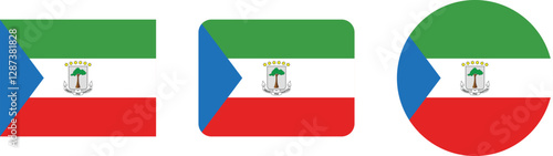 Equatorial Guinea Flag Variations for Stock Photography