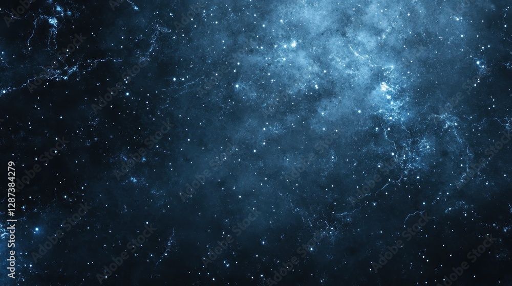 Obraz premium Celestial Nebula: A Deep Space Symphony in Blue