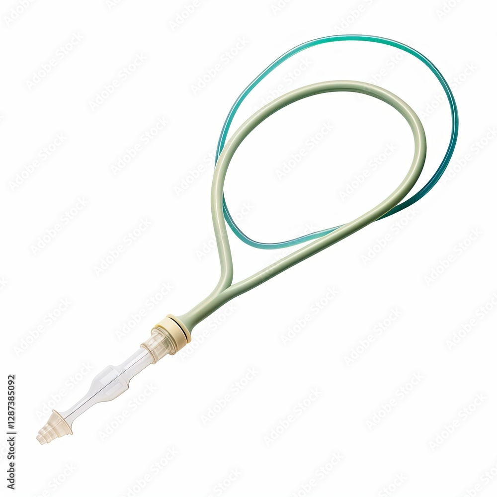 Detailed Visual of a Photo Catheter, Isolated on a White Background Detailed Visual of a Photo Catheter, Isolated on a White Background