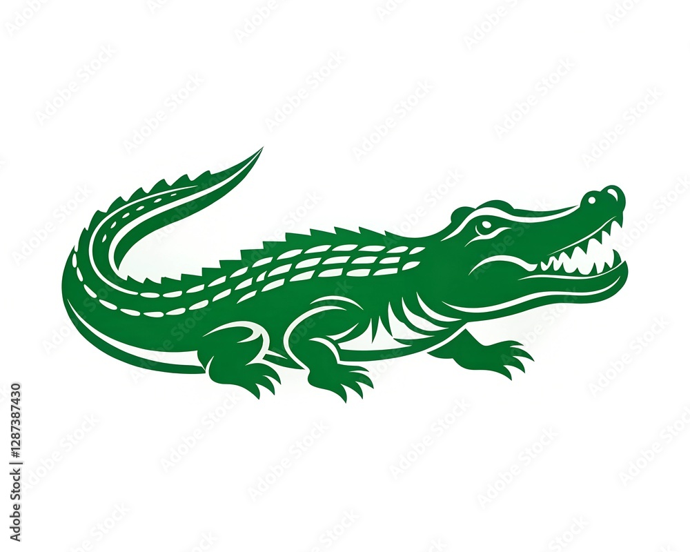 crocodile on white background crocodile on white background