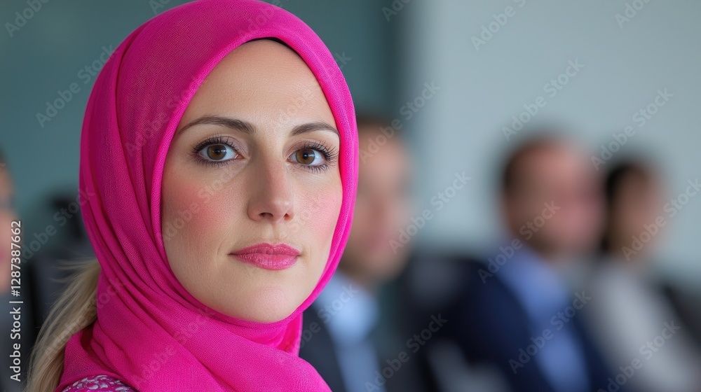 Confident businesswoman in hijab at meeting Confident businesswoman in hijab at meeting