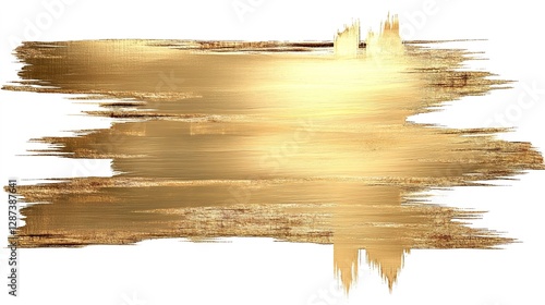 Elegant Gold Brush Stroke on White Background for Elegant Designs