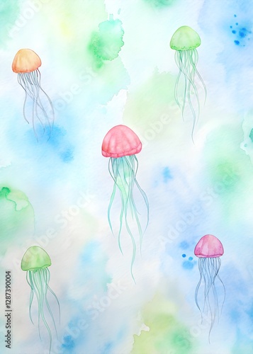 jellyfish in vector illustration