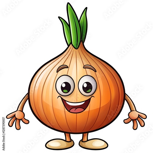 Onion cartoon icon