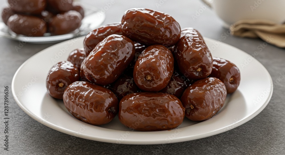 Glossy Jujube Fruits: A Still Life of Rich, Dark-Brown Delights Glossy Jujube Fruits: A Still Life of Rich, Dark-Brown Delights