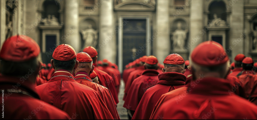 Cardinal procession in Vatican City