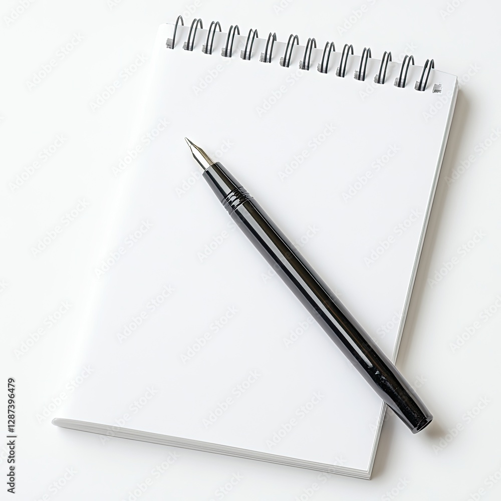 Detailed Color Image of a Photo Writing Pad, Isolated on a White Background Detailed Color Image of a Photo Writing Pad, Isolated on a White Background