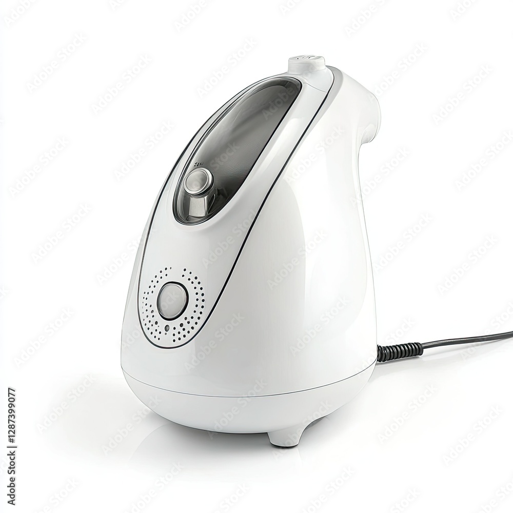 Vibrant Picture of a Photo Clothes Steamer, Isolated on a White Background Vibrant Picture of a Photo Clothes Steamer, Isolated on a White Background