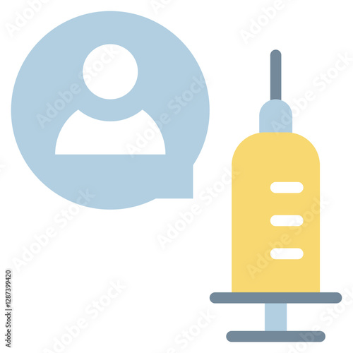 personal people vaccine syringe medical pharmacy flat style icon