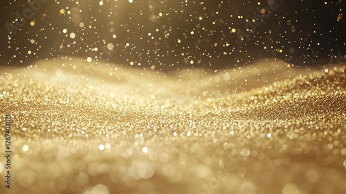 Abstract Overhanging Dune Shot with Glittering Particles in Focus