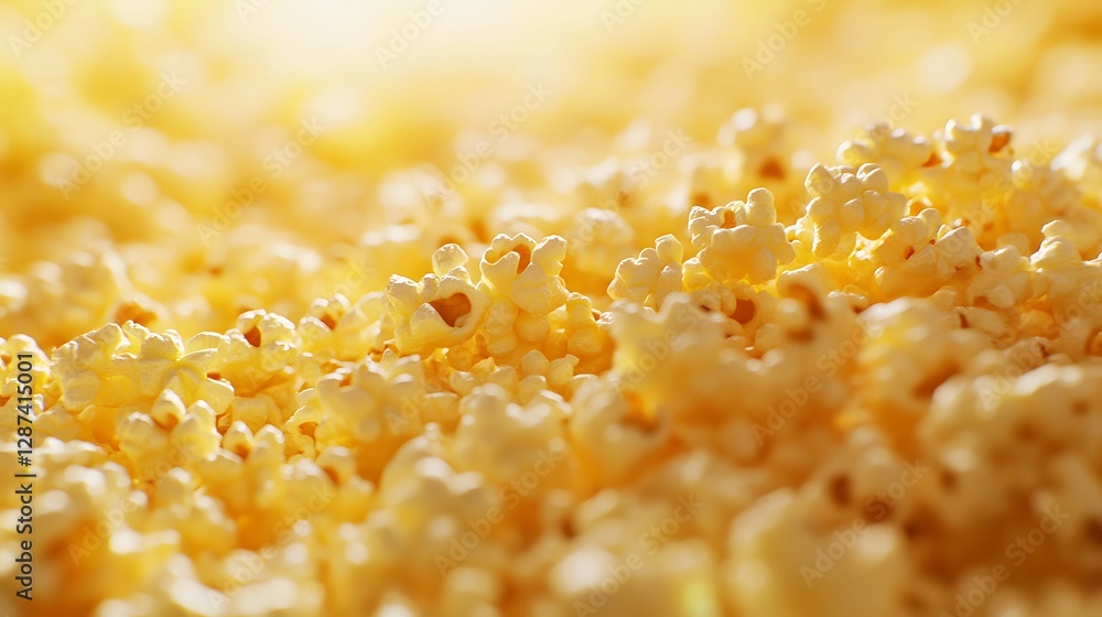 Popcorn background. Closeup of popcorn. Top view Popcorn background. Closeup of popcorn. Top view