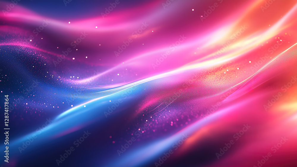 Fototapeta premium A beautiful abstract bokeh background filled with colorful lights offering copy space for text