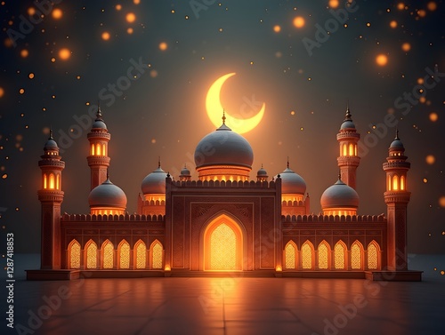 Wallpaper Mural AI generated background concept greeting card with theme related to the Ramadan or eid fitr mubarak Torontodigital.ca