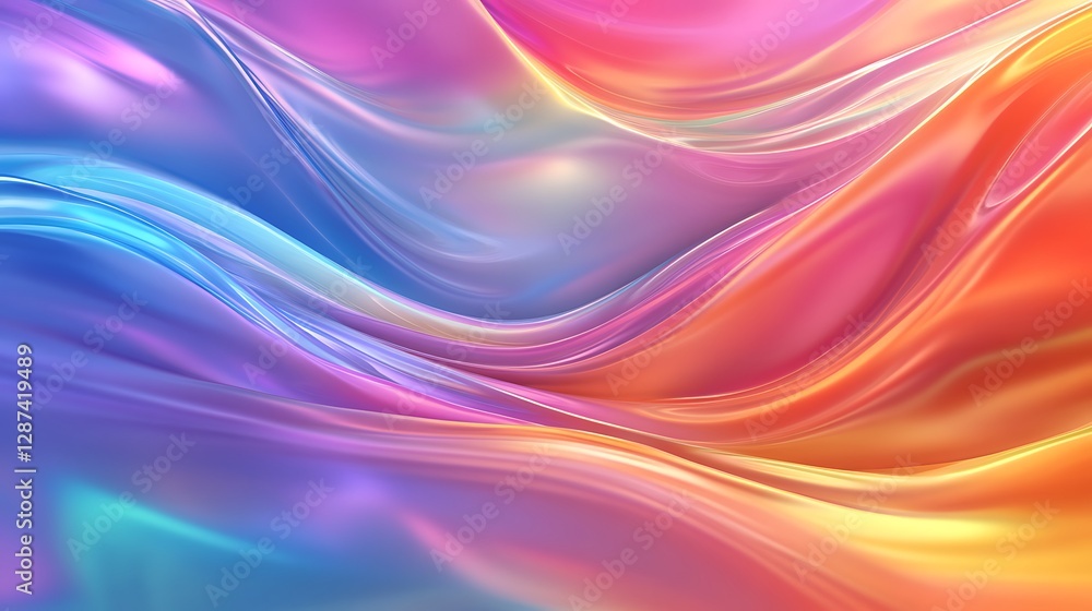 Obraz premium Abstract colorful flowing waves background