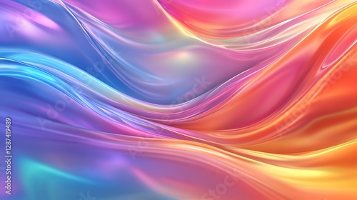 Wallpaper Mural Abstract colorful flowing waves background Torontodigital.ca