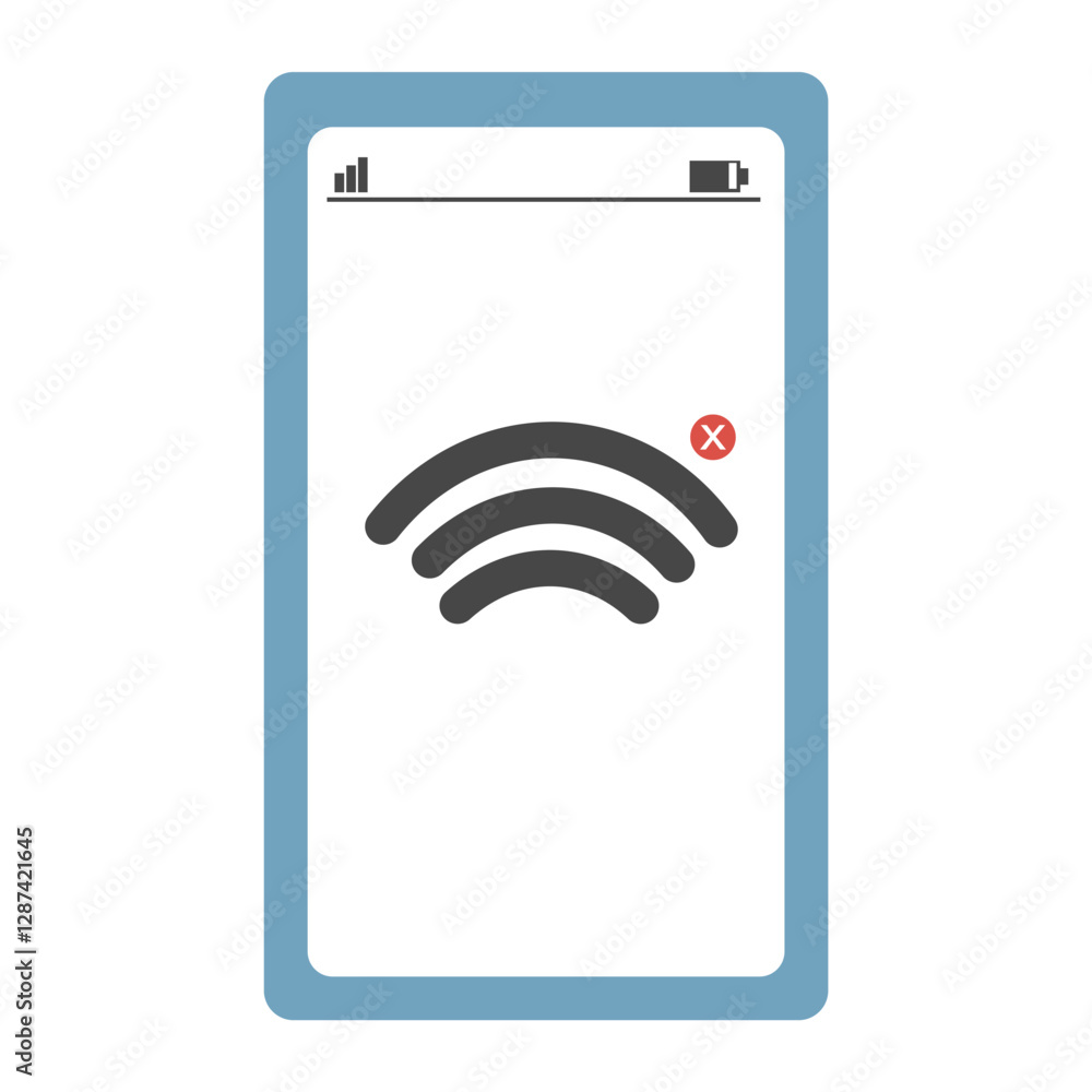 Wi-Fi no signal indicator, animated video Wi-Fi no signal indicator, animated video