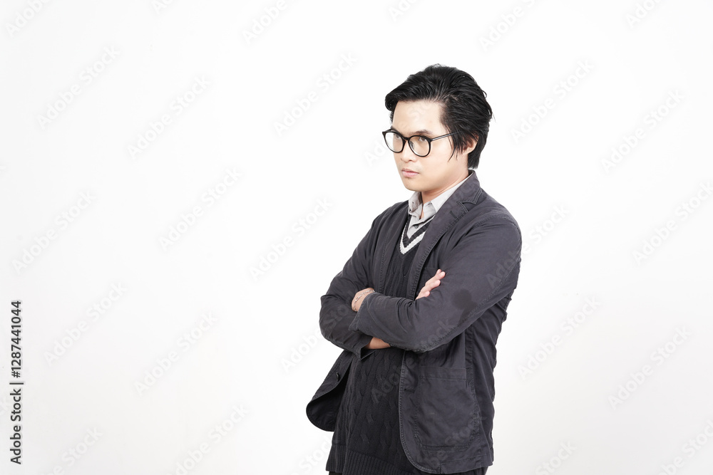 Angry Gesture Of Handsome Asian Man Isolated On White Background Angry Gesture Of Handsome Asian Man Isolated On White Background