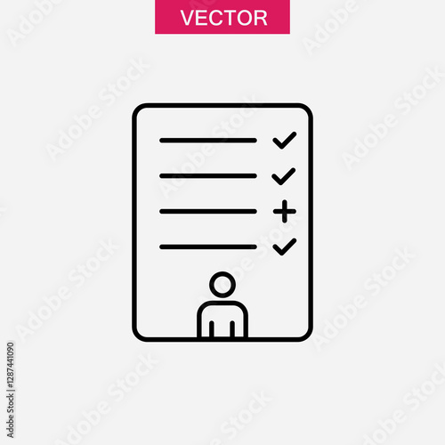 Attend outline icon, vector simple linear illustration for web and app..eps