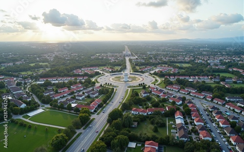 City aerial photography photo