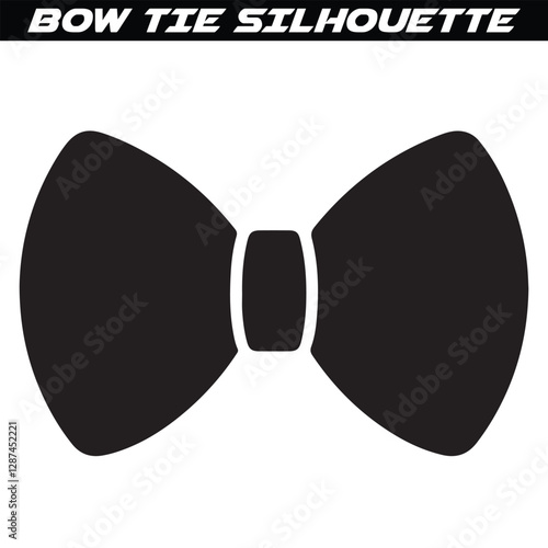 Bow tie silhouette vector illustration