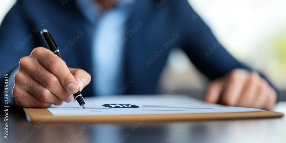 resource leadership human strategic HR concept. A businessman writing on a document, showcasing a professional environment and focus on work. resource leadership human strategic HR concept. A businessman writing on a document, showcasing a professional environment and focus on work.